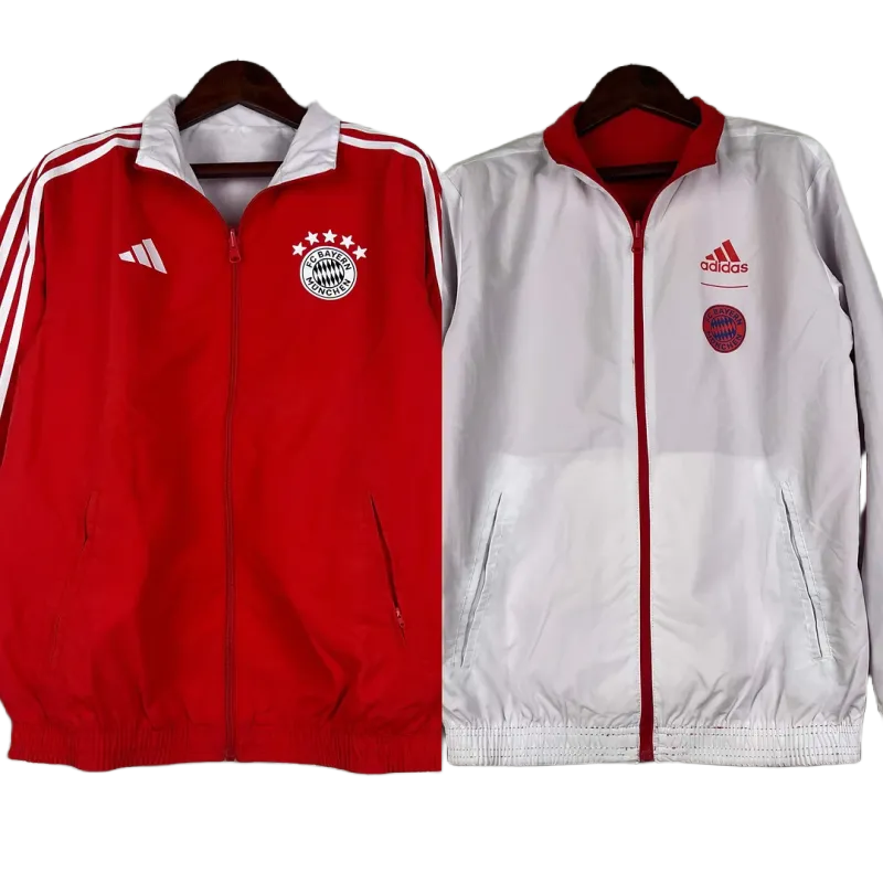 008a2be249 2023-2024 Bayern Munich Reversible Windbreaker (Red-white)Soccer Jersey 1:1 Thai Quality - 图片 1
