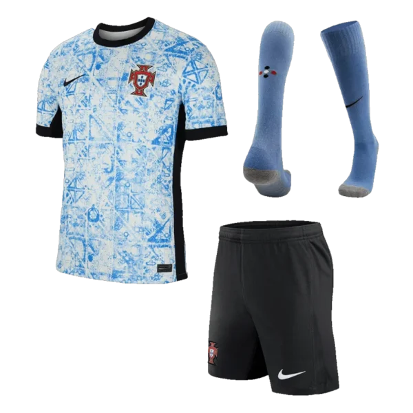 2024 Portugal Away Whole Kit(Jersey+Shorts+Socks) Euro
