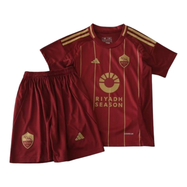 1d3e9915e9 24-25 AS Roma Home Kids Kit Jersey+Shorts - 图片 1