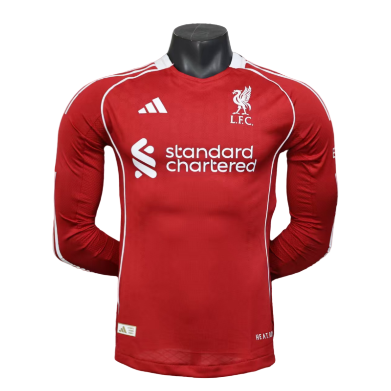 2025-07-16111149755 Liverpool Long Sleeve Jersey Home Football Shirt 2025-26-Player version - 图片 1