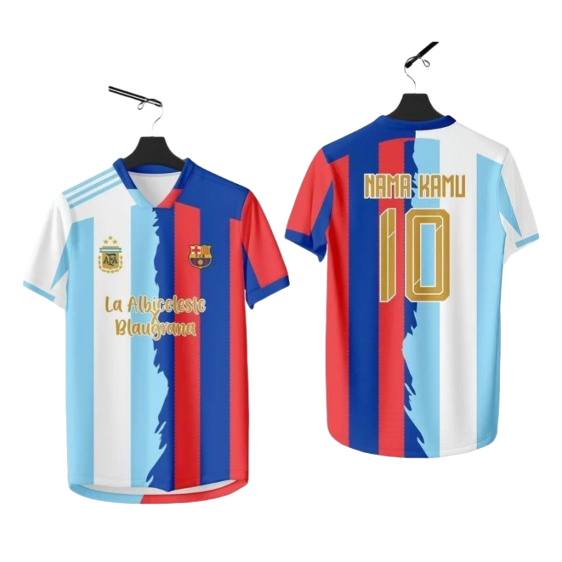 20250330221425 Messi Barcelona Argentina Special Edition 25-26 Football Shirt - 图片 1