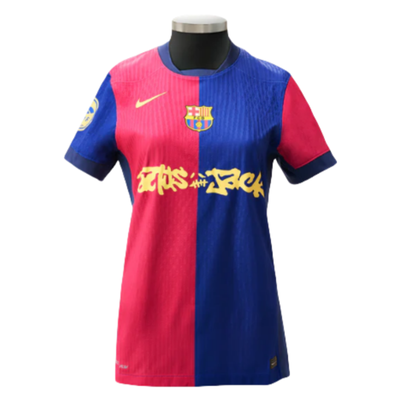 20250503133006 Limited Edition FC Barcelona x TRAVIS SCOTT 24/25 women's home Player version football jersey - 图片 1