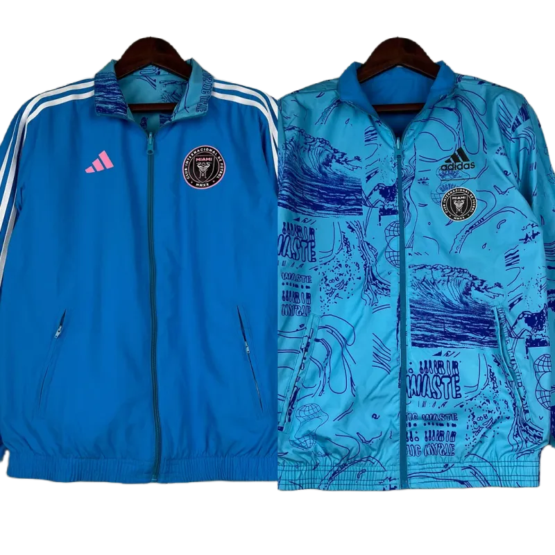 246bea7adb 2023-2024 Inter Miami Reversible Windbreaker Blue Soccer Jersey 1:1 Thai Quality - 图片 1