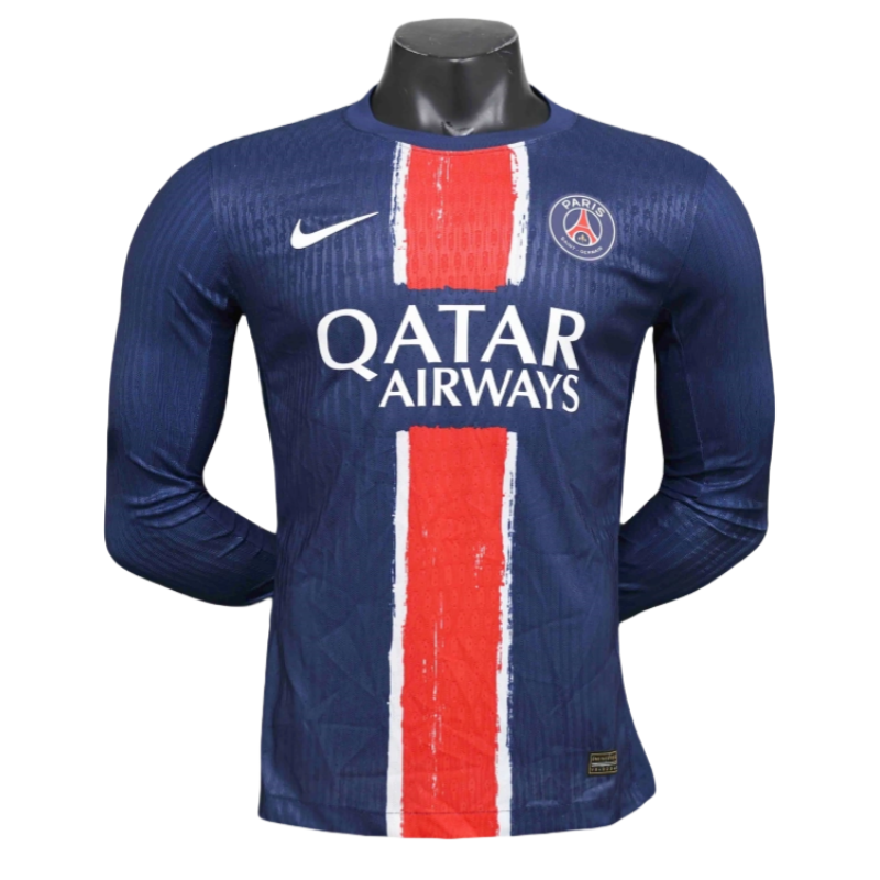477b01818e 24-25 PSG Home Long Sleeve Kit Player Version Shirt Soccer Jersey - 图片 1