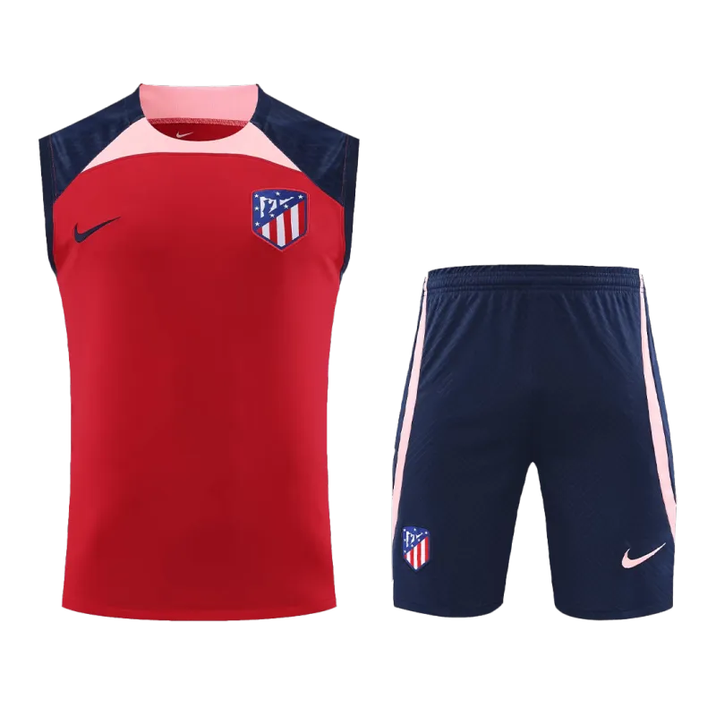 541fc06017 Atletico Madrid Sleeveless Training Kit (Top+Shorts) Red 2023-24 - 图片 1