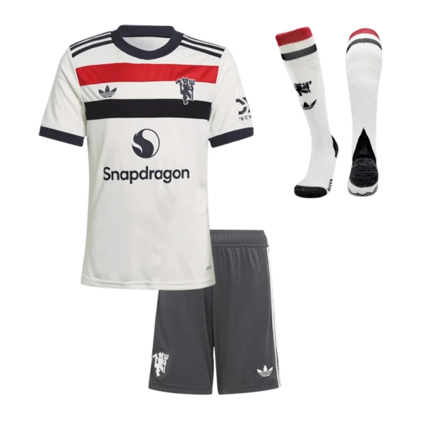 Kids Manchester United Custom Third Away Full Soccer Kits 2024-25