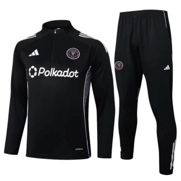 25-26 Inter Miami Black Training Kits Long Football Tracksuits