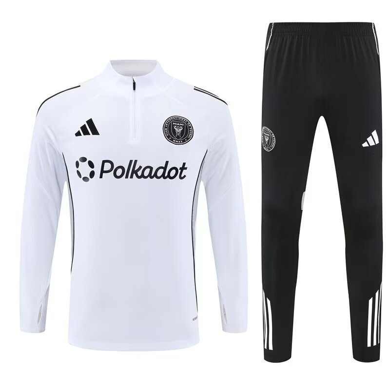 66a3cdcb-3 25-26 Inter Miami White Training Kits Long Football Tracksuits - 图片 1