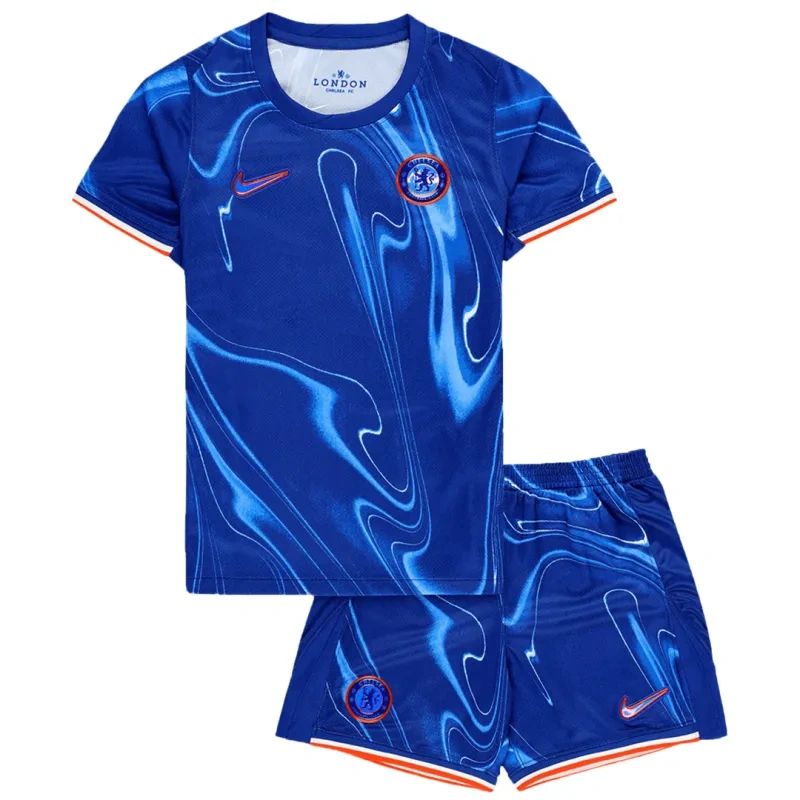 74e6073b7e 2024-25 Kids Chelsea Home Kits Jersey+Shorts - 图片 1