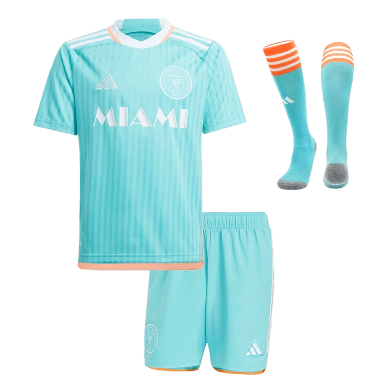 8787747440 2024-25 Kids Inter Miami CF Custom Third Away Full Soccer Kits - 图片 1