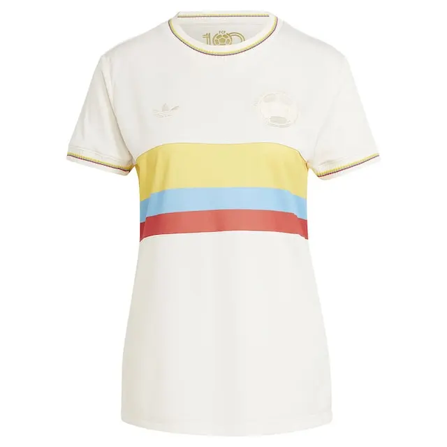 AAA-240-8 Women's Colombia Nation 24-25 100th Anniversary White Soccer Shirt - 图片 1