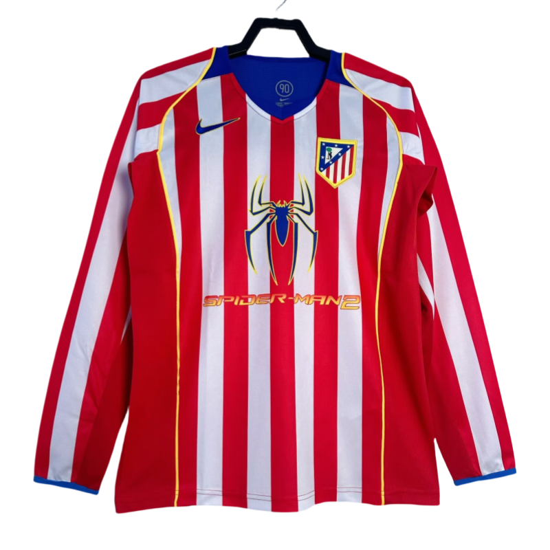 b6df42364e Nike Atletico Madrid Retro Home Soccer Jersey Long Sleeve 2004-05 - 图片 1