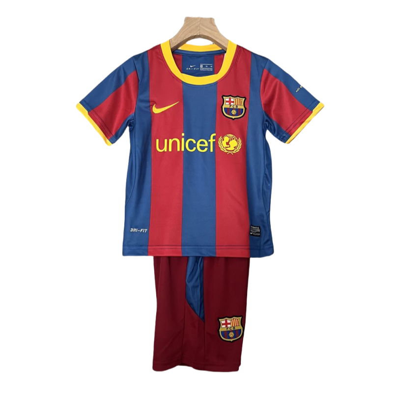 c6d50e60-6-6-6-1 10-11 Barcelona Home Retro Kids Kit Football Jersey - 图片 1