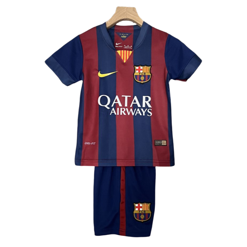 c6d50e60-6-6-6-6-1-155018379f 14-15 Barcelona Home Retro Kids Kit Football Jersey - 图片 1